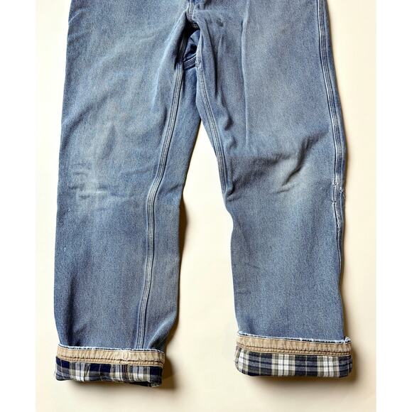 Duluth Trading Jeans Mens 36x32 (33 Waist) Flannel Lined Workwear Distressed - Picture 7 of 16